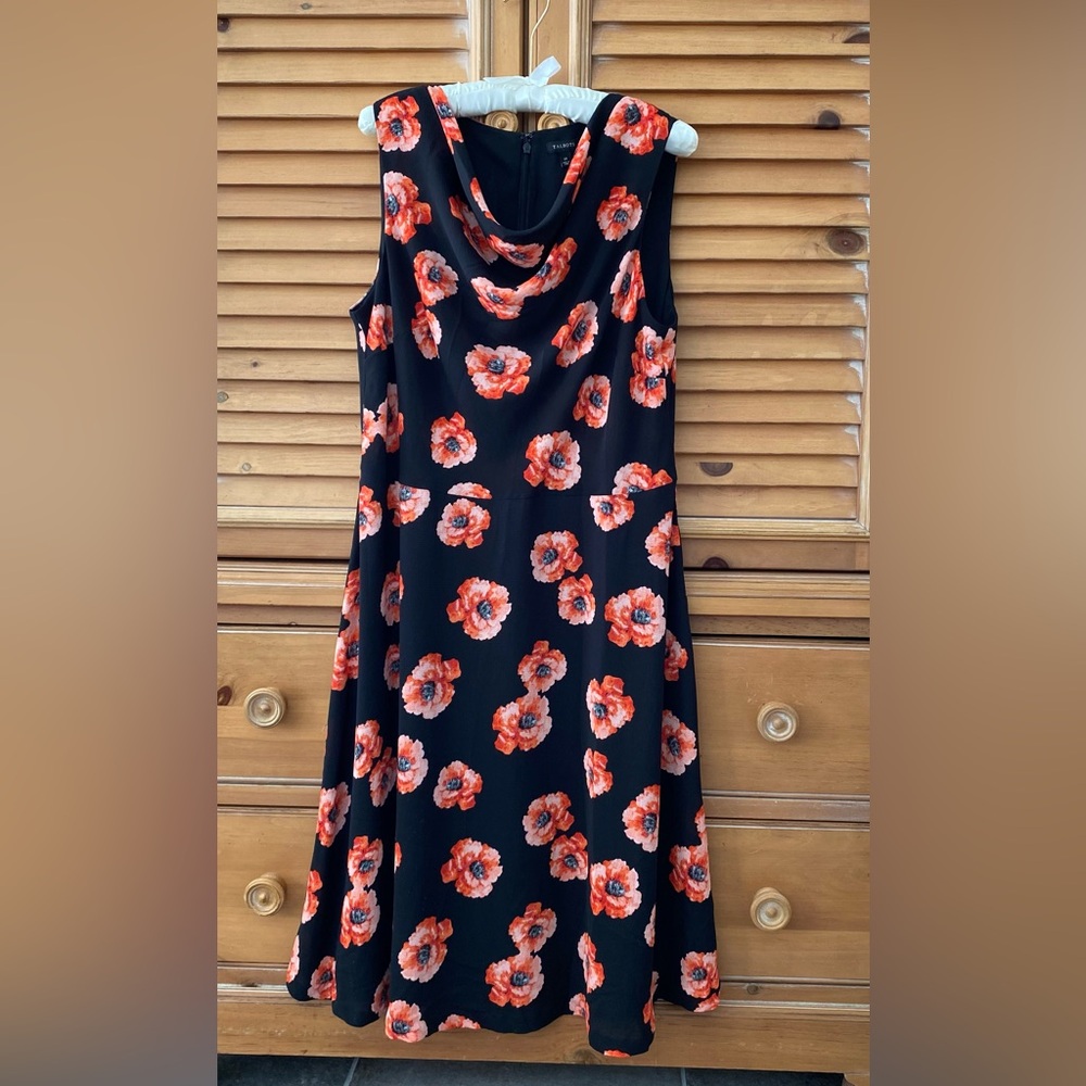 Talbots floral scarf & sleeveless dress, 14